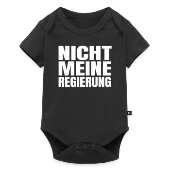 Not my government - Baby Premium short-sleeve bodysuit - black - Front