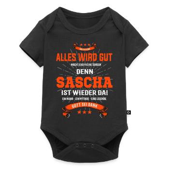 Alles wir gut Sascha ist wieder da T-Shirt - Baby Premium Kurzarmbody - Schwarz - Vorne