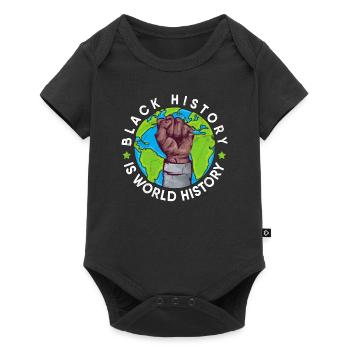 Black History Is World History Melanin Juneteenth - Baby Premium short-sleeve bodysuit - black - Front