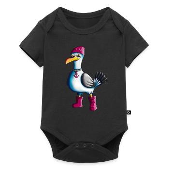 Low German Seagull Moin Saying North Sea Lover - Baby Premium short-sleeve bodysuit - black - Front
