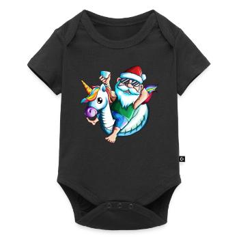 Motif de Noël Fan Sante Pool Lunettes de soleil - Body à manches courtes Premium Bébé - noir - Devant
