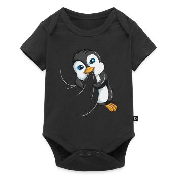 Petit mignon empereur pingouin plongée océan - Body à manches courtes Premium Bébé - noir - Devant