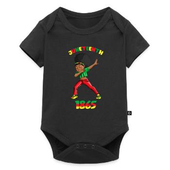 International Women's Day Juneteenth Black Girl makes Dab dance - Baby Premium short-sleeve bodysuit - black - Front