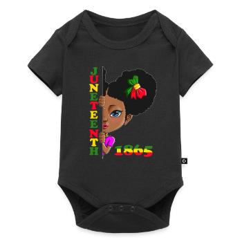 Brave Women Black Girl Juneteenth 1865 Fête des mères - Body à manches courtes Premium Bébé - noir - Devant