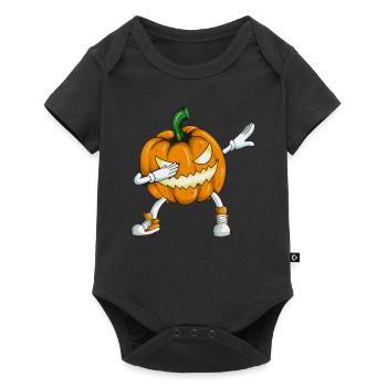 Tête de citrouille effrayante Drôle Déguisement Halloween - Body à manches courtes Premium Bébé - noir - Devant