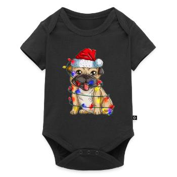 Proud Pug Mom Dogs Gangster Dog Mom Dog Dog - Baby Premium short-sleeve bodysuit - black - Front