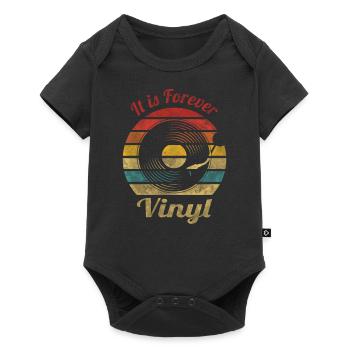 It is Forever Vinyl Retro Vintage Music - Baby Premium Kurzarmbody - Schwarz - Vorne