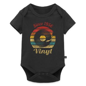 Depuis 1956 Vinyl Retro Vintage Music - Body à manches courtes Premium Bébé - noir - Devant