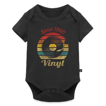 Depuis 1960 Vinyl Retro Vintage Music - Body à manches courtes Premium Bébé - noir - Devant