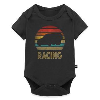 Drag Car Racing Drag Racing Retro Vintage Sunset - Baby Premium short-sleeve bodysuit - black - Front