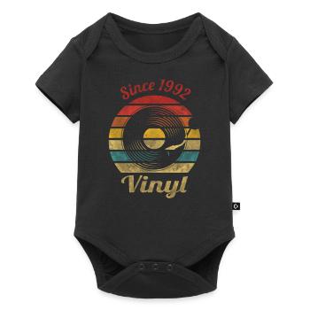 Depuis 1992 Vinyl Retro Vintage Music - Body à manches courtes Premium Bébé - noir - Devant