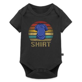 T Shirt Look At My Shirt Retro Sunset Vintage - Body à manches courtes Premium Bébé - noir - Devant