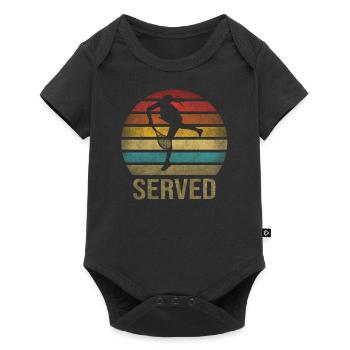 Tennis Player Let's Play Serve Served Sunset - Baby Premium short-sleeve bodysuit - black - Front