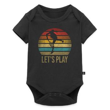 Tennis Player Let's Play Serve Served Sunset - Baby Premium short-sleeve bodysuit - black - Front