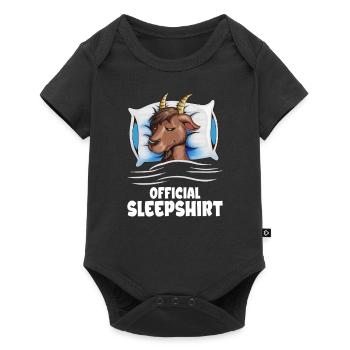 Chèvres Chemise de couchage Farm Animal Câlin Enfants - Body à manches courtes Premium Bébé - noir - Devant