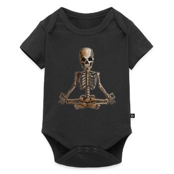 Skeleton Meditation Yoga Vacances Halloween Design - Body à manches courtes Premium Bébé - noir - Devant