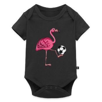 Entraîneur de football Joueur de football Flamingo Football - Body à manches courtes Premium Bébé - noir - Devant