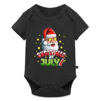 Lunettes de soleil Noël Père Noël en vacances - Body à manches courtes Premium Bébé - noir - Devant