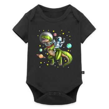 Dinosaure T-Rex Astronaute Space Dino - Body à manches courtes Premium Bébé - noir - Devant