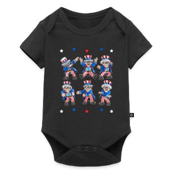 USA Outfit Holiday Independence Day USA Flag - Baby Premium short-sleeve bodysuit - black - Front