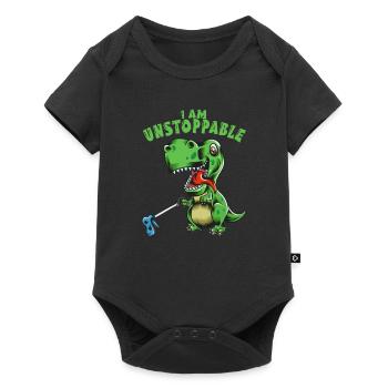 I Am Unstoppable Dino Fan T Rex Kids Dinosaur - Baby Premium short-sleeve bodysuit - black - Front
