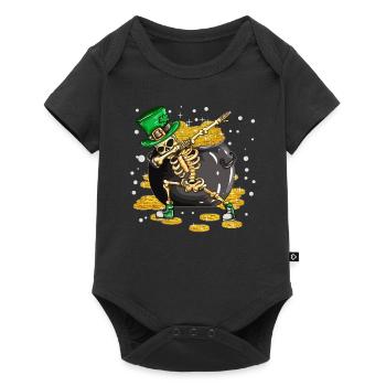 Funny Gold Pot Holiday St Patrick's Day Dabbing - Baby Premium short-sleeve bodysuit - black - Front