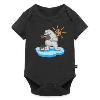 Protection de l’environnement Changements climatiques Jour de la Terre Démonstration de l’ours polaire - Body à manches courtes Premium Bébé - noir - Devant