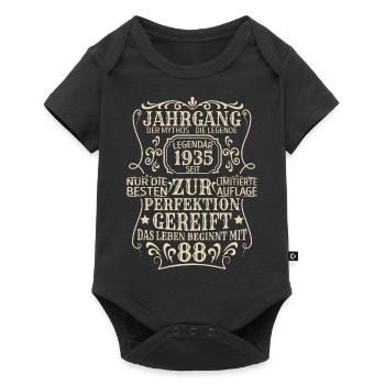 Geburtstagsgeschenk Geboren 1935 88 Jahre - Baby Premium Kurzarmbody - Schwarz - Vorne