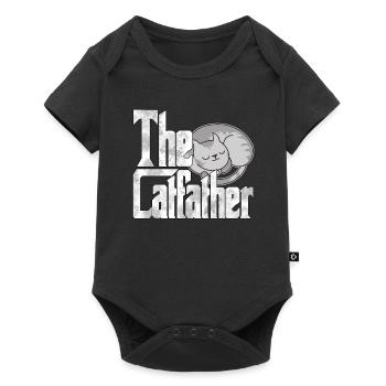 Cat Dad The Catfather Crazy Cat Father Kitty Daddy - Body à manches courtes Premium Bébé - noir - Devant