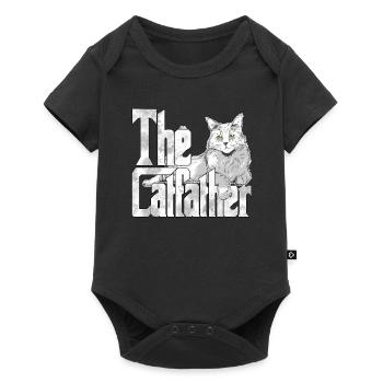 Cat Dad The Catfather Crazy Cat Father Kitty Daddy - Body à manches courtes Premium Bébé - noir - Devant