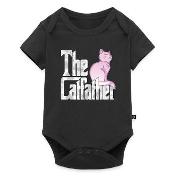 Cat Dad The Catfather Crazy Cat Father Kitty Daddy - Baby Premium short-sleeve bodysuit - black - Front