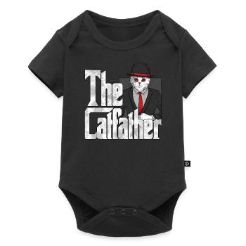 Cat Dad The Catfather Crazy Cat Father Kitty Daddy - Body à manches courtes Premium Bébé - noir - Devant