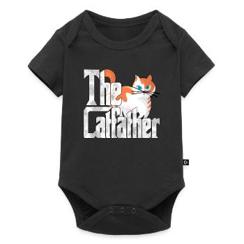 Cat Dad The Catfather Crazy Cat Father Kitty Daddy - Body à manches courtes Premium Bébé - noir - Devant