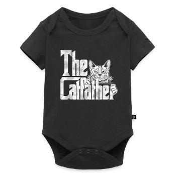 Cat Dad The Catfather Crazy Cat Father Kitty Daddy - Baby Premium short-sleeve bodysuit - black - Front