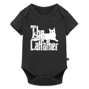 Cat Dad The Catfather Crazy Cat Father Kitty Daddy - Body à manches courtes Premium Bébé - noir - Devant