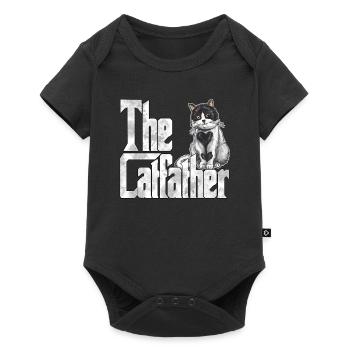 Cat Dad The Catfather Crazy Cat Father Kitty Daddy - Body à manches courtes Premium Bébé - noir - Devant