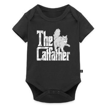 Cat Dad The Catfather Crazy Cat Father Kitty Daddy - Baby Premium short-sleeve bodysuit - black - Front