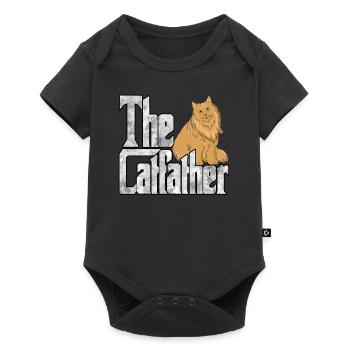 Cat Dad The Catfather Crazy Cat Father Kitty Daddy - Body à manches courtes Premium Bébé - noir - Devant