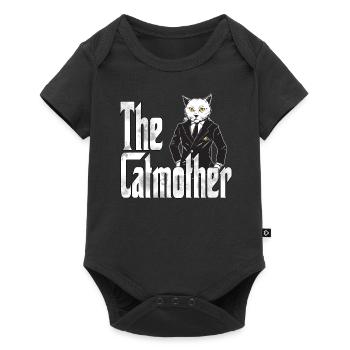 Chat Maman La Catmère Chat Folle Chat Mère Kitty Maman - Body à manches courtes Premium Bébé - noir - Devant