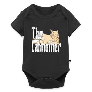 Chat Maman La Catmère Chat Folle Chat Mère Kitty Maman - Body à manches courtes Premium Bébé - noir - Devant
