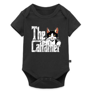 Cat Dad The Catfather Crazy Cat Father Kitty Daddy - Baby Premium short-sleeve bodysuit - black - Front