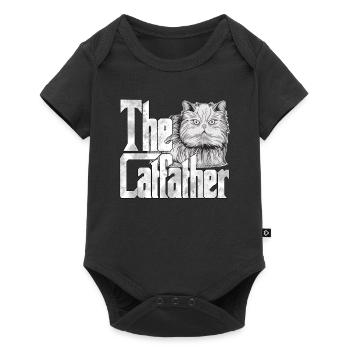 Cat Dad The Catfather Crazy Cat Father Kitty Daddy - Baby Premium short-sleeve bodysuit - black - Front