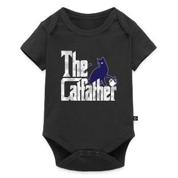 Cat Dad The Catfather Crazy Cat Father Kitty Daddy - Baby Premium short-sleeve bodysuit - black - Front