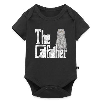 Cat Dad The Catfather Crazy Cat Father Kitty Daddy - Body à manches courtes Premium Bébé - noir - Devant