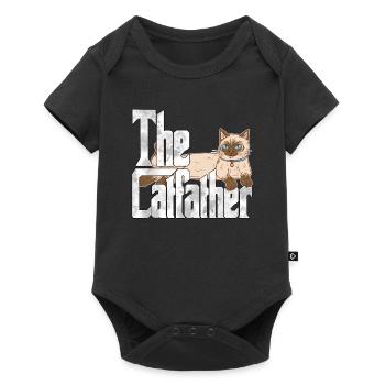 Cat Dad The Catfather Crazy Cat Father Kitty Daddy - Baby Premium short-sleeve bodysuit - black - Front