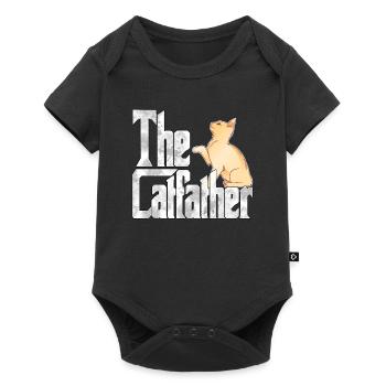 Cat Dad The Catfather Crazy Cat Father Kitty Daddy - Baby Premium short-sleeve bodysuit - black - Front