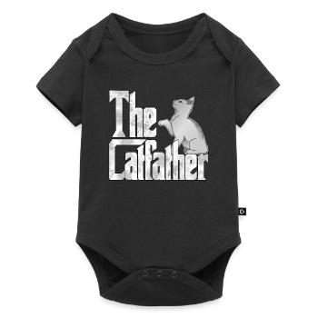 Cat Dad The Catfather Crazy Cat Father Kitty Daddy - Body à manches courtes Premium Bébé - noir - Devant