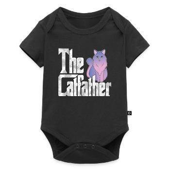 Cat Dad The Catfather Crazy Cat Father Kitty Daddy - Body à manches courtes Premium Bébé - noir - Devant