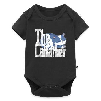 Cat Dad The Catfather Crazy Cat Father Kitty Daddy - Body à manches courtes Premium Bébé - noir - Devant