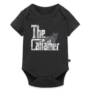 Cat Dad The Catfather Crazy Cat Father Kitty Daddy - Body à manches courtes Premium Bébé - noir - Devant
